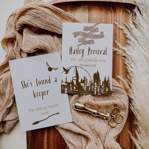 Wizard Bridal Shower Invitation Template, Magical Bridal Shower Invite, Magic School Bridal Shower