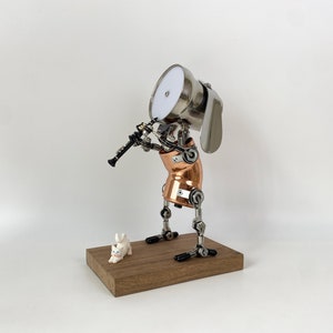 Leuke muzikale hond klarinet speler tafellamp / klarinettist muziekband liefhebbers cadeau