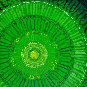 Calligram Green Circles