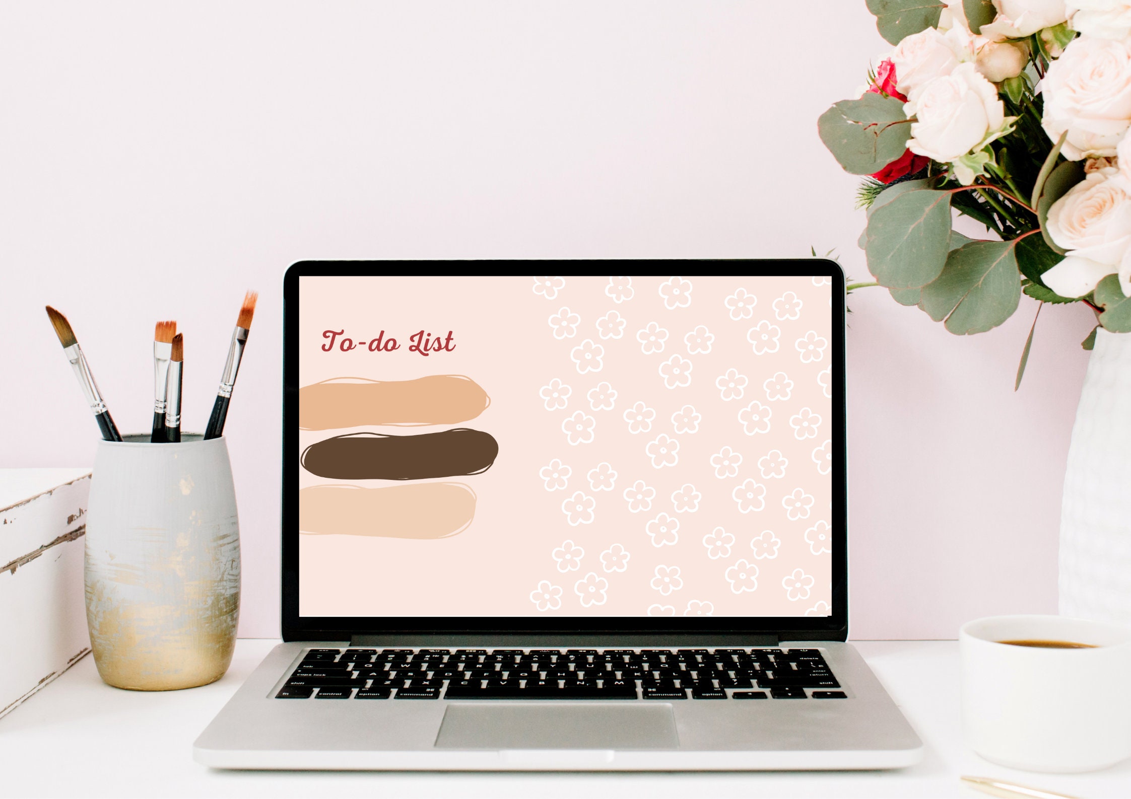 Desktop Wallpaper Todo List Wallpaper Minimalist Etsy Canada