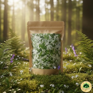 Wild Raspberry Leaf Herbal Tea, Hand Harvested, Doy-Pack with Window, Free Worldwide Shipping