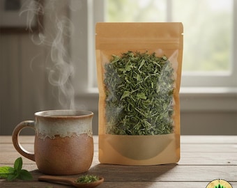 Peppermint Dried Herbal Tea (Mentha piperita) – Handpicked, Premium Doy-Pack with Window, Free Worldwide Shipping