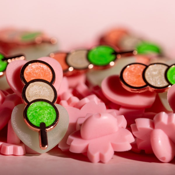 1” Cute Kawaii Dango Filler Pin With Pearl Effect!