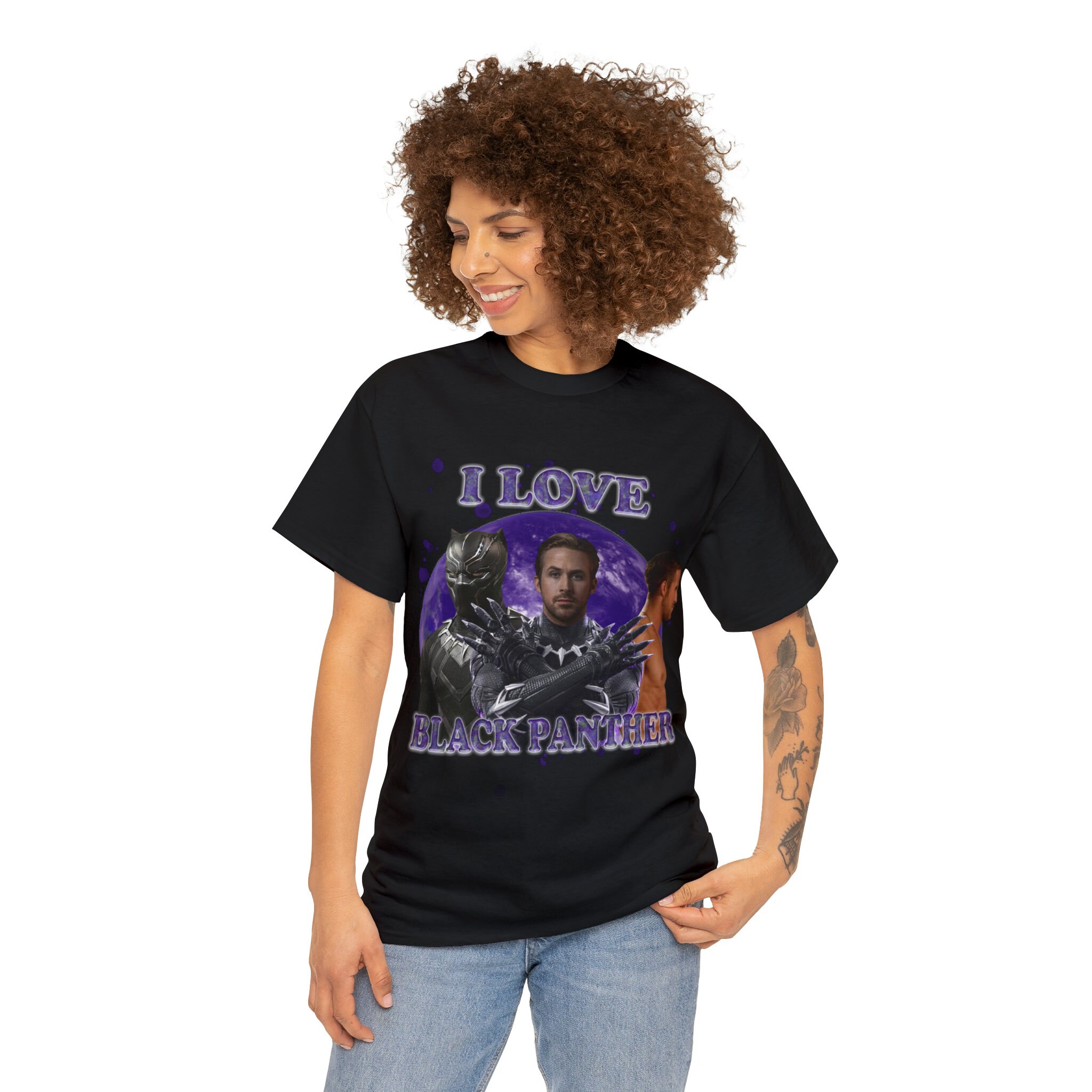 I Love Black Panther Ryan Gosling Shirt Etsy