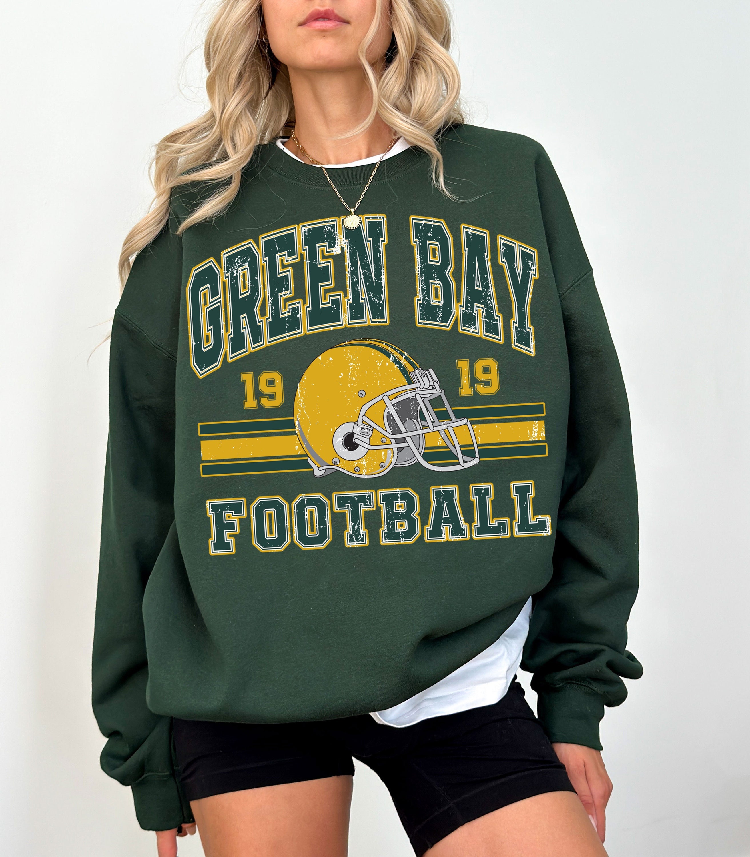 Vintage Green Bay Football Shirt Packers Football Tshirt Retro Style T-Shirt Gift for Packers Football Fan Green Bay Packers Gift