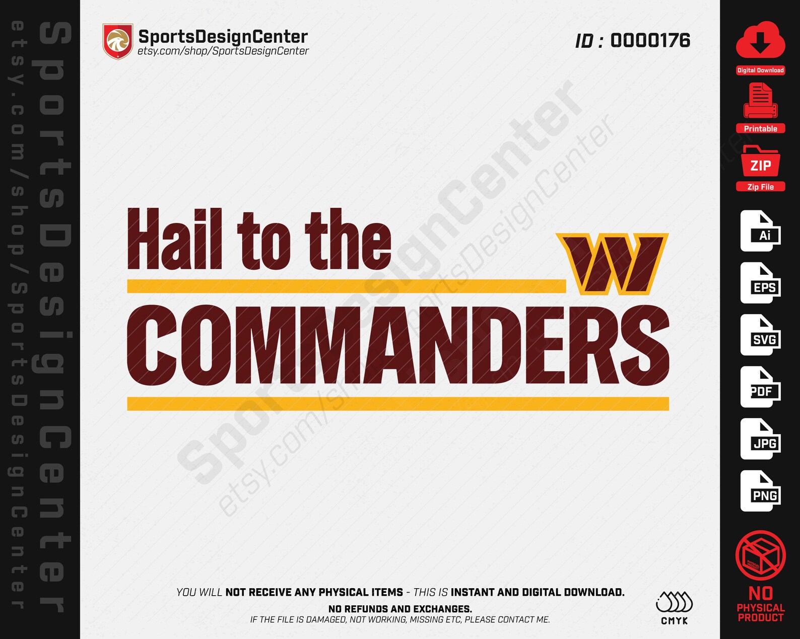 Hail to the commanders ai eps svg pdf and image jpg etsy uk
