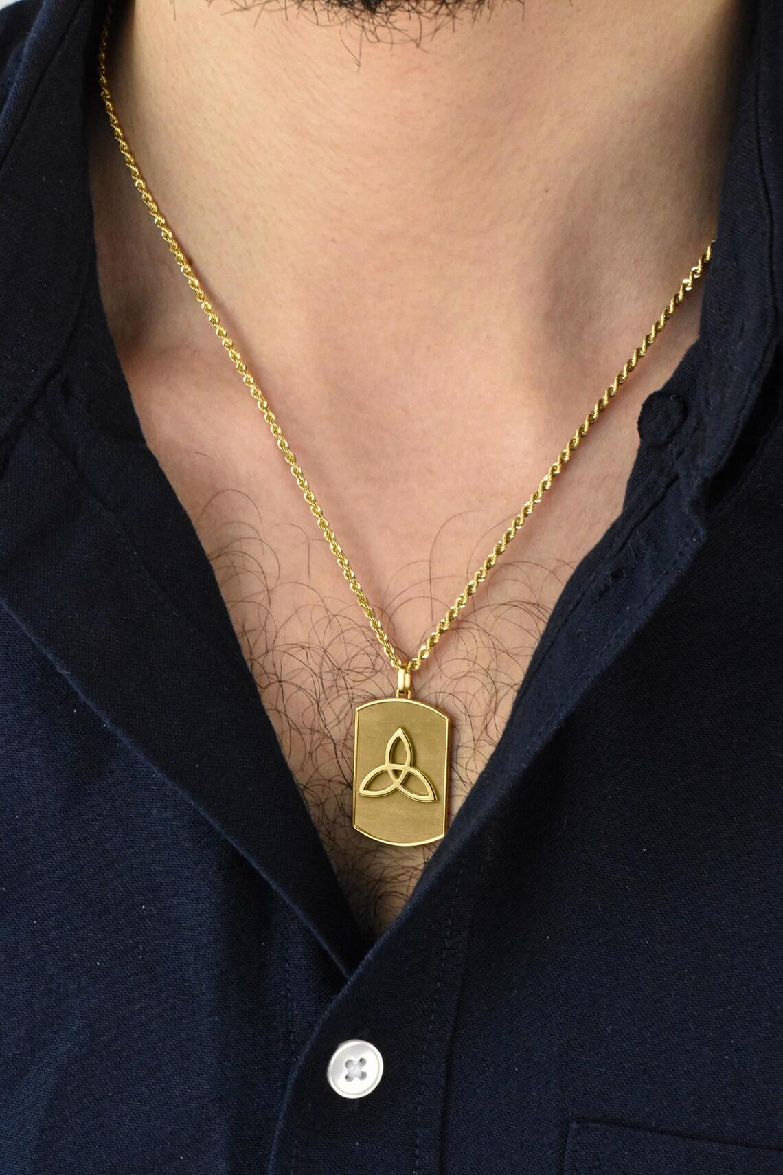 Solid 925 Sterling Silver Celtic Trinity Knot Pendant - Gold Vermeil Triquetra, New Without Tags 4 thumbnail image