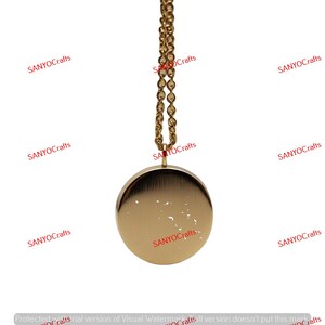 Marshallinseln Karte Anhänger - 24 mm rund, 14k vergoldetes Sterling Silber, Custom Country Schmuck