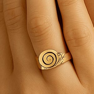Anel de caracol, anel de amante de animais, anel de lesma de prata esterlina, joia de inseto, anel minimalista, anel de inseto | Joia estilosa para ela.