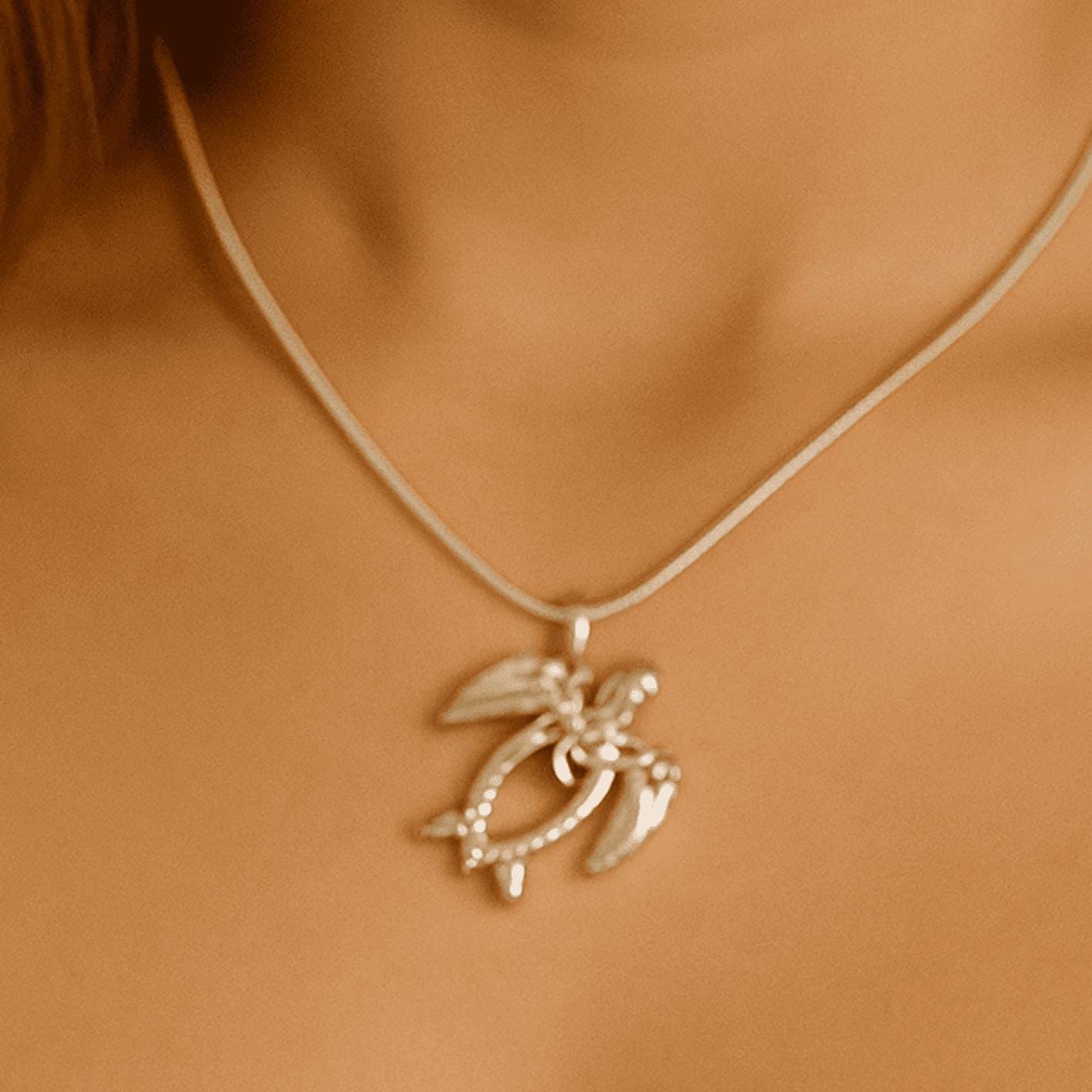 Collana Tartaruga Collana Con Ciondolo Cuore Di Tartaruga Hawaii - Foto 12