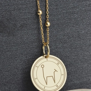 Gold Plated Sterling Silver Thuriel Archangel Sigil Necklace