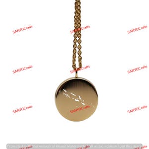 Salomonen Kartenanhänger - 24 mm rund, 14k vergoldetes Sterlingsilber, benutzerdefinierter Landschmuck
