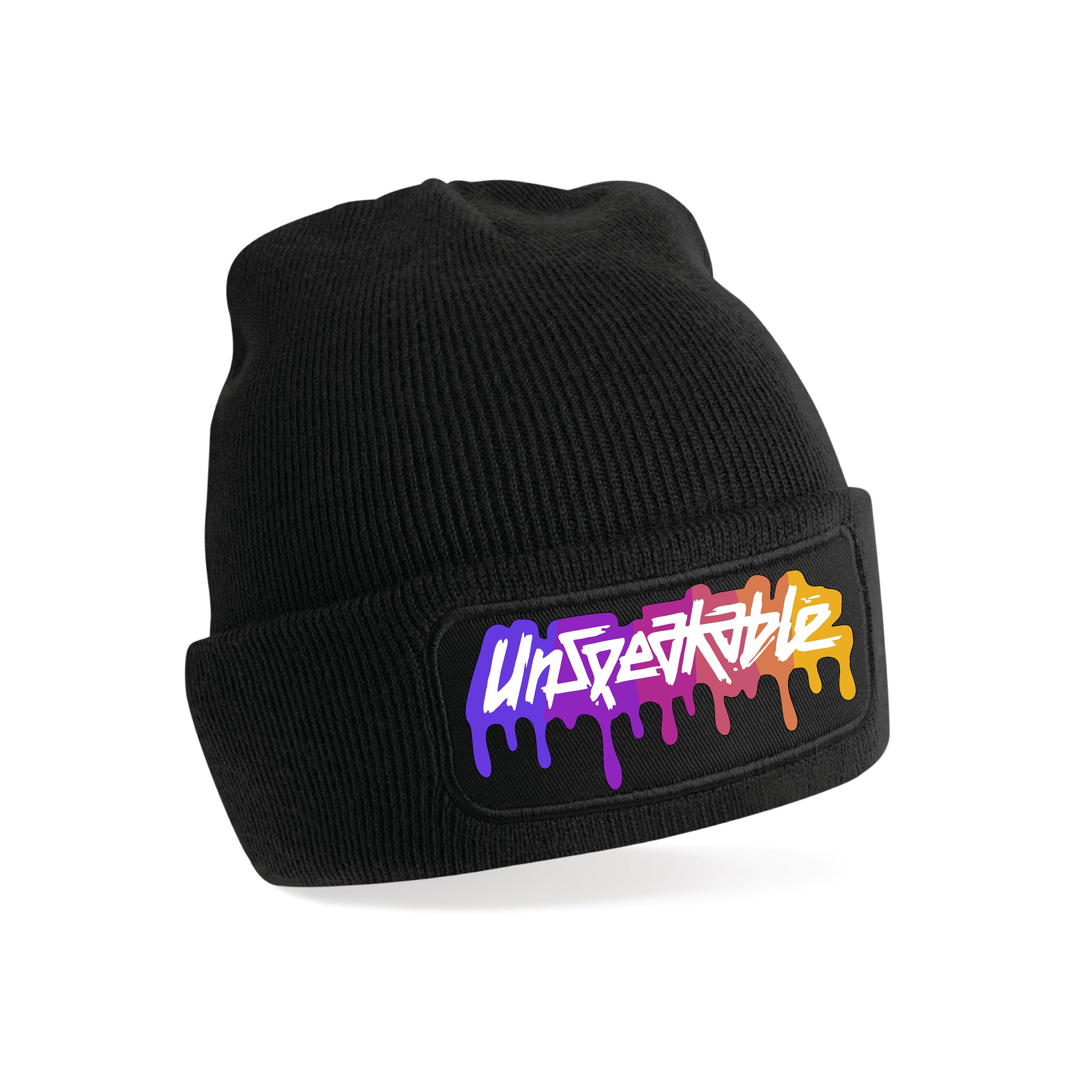 Unspeakable Colour Paint Splat Printed Beanie Hat FREE Etsy