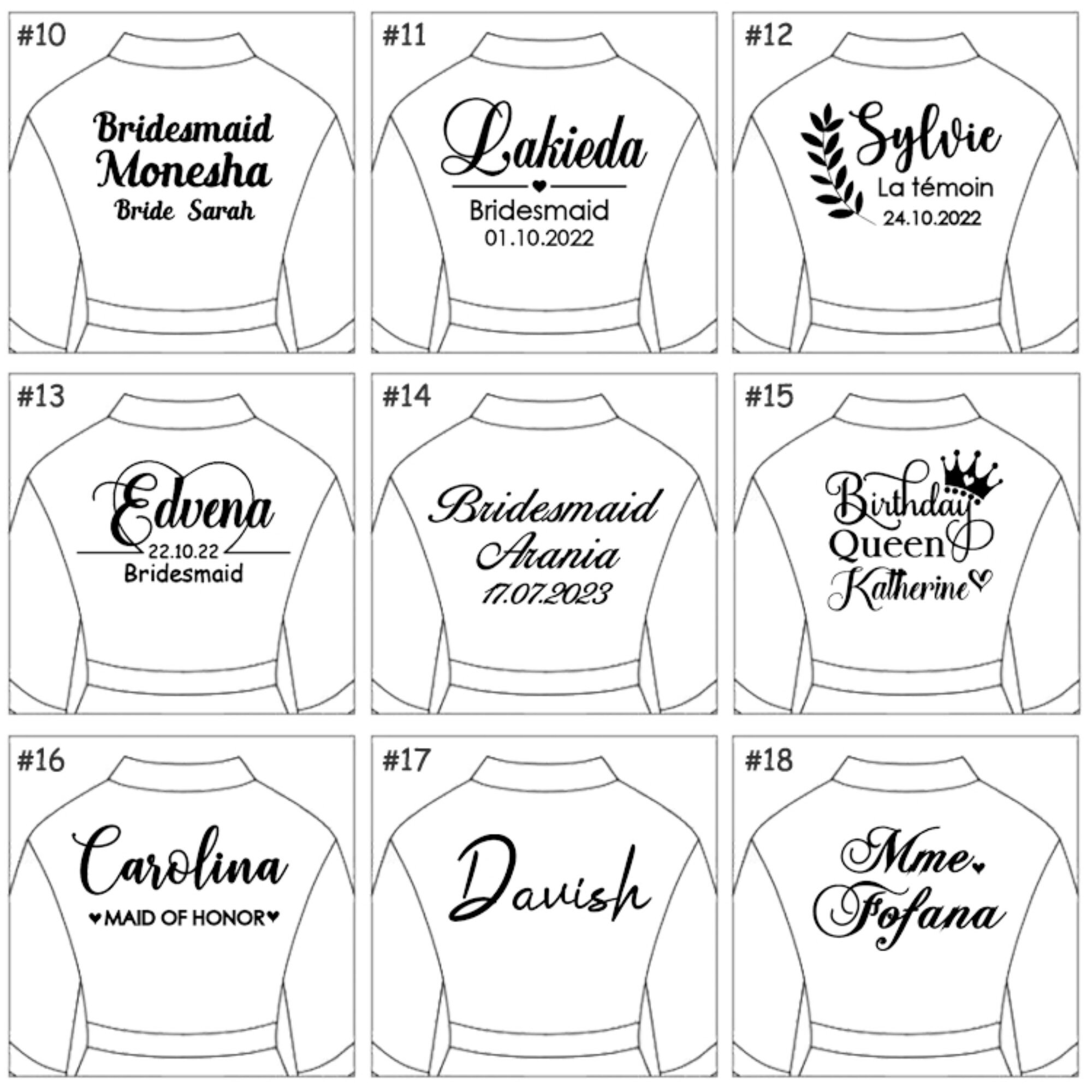 Personalized Satin Bride Robe,custom Name Wedding Robes, Silky