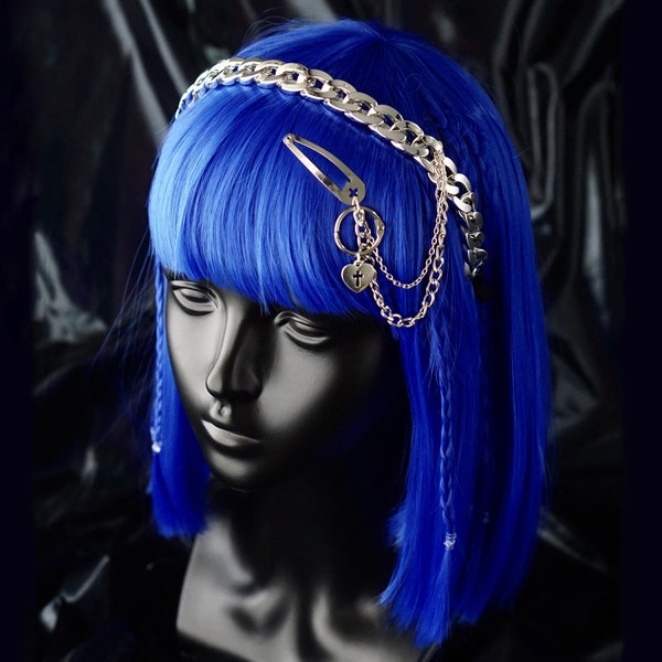 Cyberpunk Silver Hairbands pour Punk Girls / Cadeaux de bandeau en métal