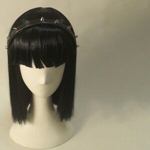 Riveted leather hair bands / punk hair bands / black hair bands