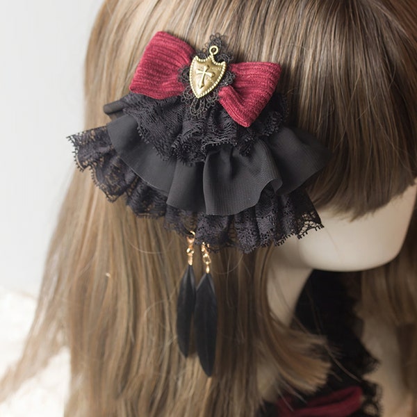 Bow Headdress/Lolita Lace Hair Accessories/Gothic Hair Accessories