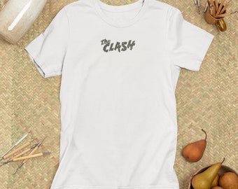 The Clash White Cotton T Shirt - Unisex The Clash Shirt - The Clash Gift - Punk Shirt - Vintage The Clash Tee - Cool Rock T Shirts