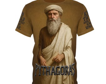 Camiseta com ilustração de Pitágoras | Filósofo da Grécia Antiga, Design Pitagórico
