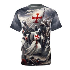 Medieval Knights Unisex T-Shirt, Templar Crusaders Tee, Christian Warriors Shirt, European Knight Apparel, Holy War Top