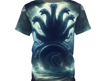 Dragon Serpent Unisex Tee, Yamata no Orochi Japanese Mythology Shirt, Mythical Creature Top, Asian Folklore T-Shirt, Mythic Beast Apparel