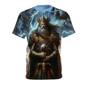 Perun Slavic Mythology Unisex Tee Shirt, Slavic God of Thunder T-Shirt, Mythological Thunderbolt Top, Thunder Deity Tee, Slavic Folklore