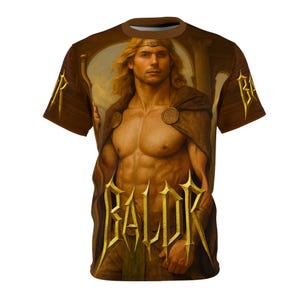 Baldr Norse God Unisex Cut & Sew Tee, Scandinavian Mythology Shirt, European Pride Valhalla Top, Northman Attractiveness Apparel, Valhalla