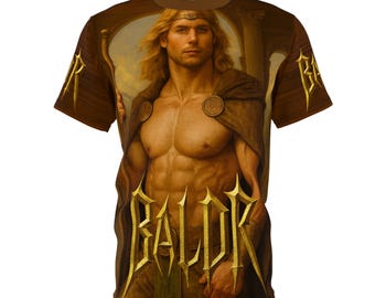 Baldr Norse God Unisex Cut & Sew Tee, Scandinavian Mythology Shirt, European Pride Valhalla Top, Northman Attractiveness Apparel, Valhalla