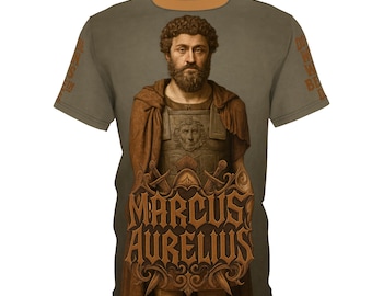 Camiseta com design estoico de Marco Aurélio, imperador romano | História do Império Romano