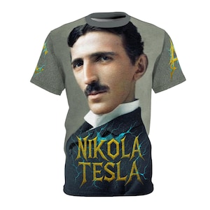 Nikola Tesla Unisex Tee, Alternating Current Inventor, Betrayed Scientist Shirt, Cut & Sew, Engineer Gift, Science Lover Top, Serbia