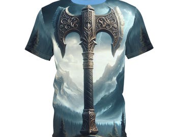 Maglietta unisex con l'ascia di Perun, maglietta con il dio slavo del tuono, maglietta con mitologia antica, abbigliamento pagano, regalo unico