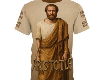 Camiseta com retrato de Aristóteles | Filósofo da Grécia Antiga, Atenas Clássica