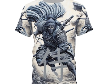 Samurai Krieger Unisex T-Shirt, Japanisches Schwertkämpfer T-Shirt, alte japanische Kultur Shirt, Samurai Geschenk für ihn, japanischer Krieger Top