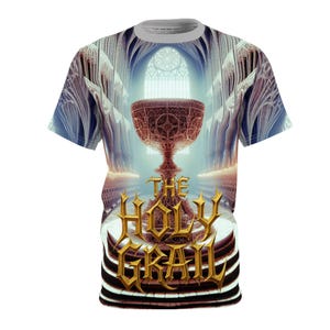 The Holy Grail, Sacred Cup, Lost Treasure, Religious Unisex Tee, Gift for History Buff, Mythology Lover - Occult Rituals, Medieval Ren