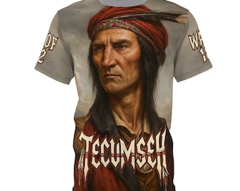Tecumseh Unisex Tee, Shawnee Chief Shirt, Native American Leader T-Shirt, Aboriginal Pride Apparel, War of 1812 Gift, Indigenous Folk Hero