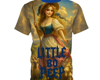 Pequena Bo Peep, Cantiga de Ninar Inglesa Antiga, Orgulho Europeu, Camiseta de Pastora, Roupa com Tema de Música Folclórica, Roupa Tradicional, Camiseta Unissex
