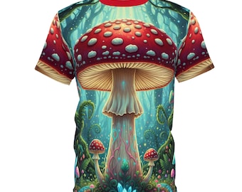 Camiseta Amanita Muscaria | Camiseta psicodélica para rave com cogumelo Amanita muscaria