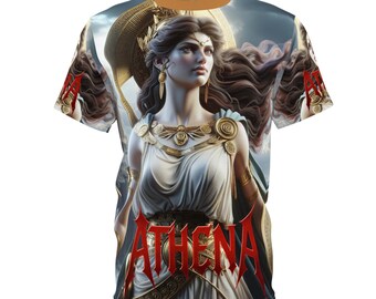 Camiseta unissex da Deusa da Guerra Atena, camiseta da deusa grega antiga, camiseta do orgulho grego, vestuário de mitologia, presente de guerreiro