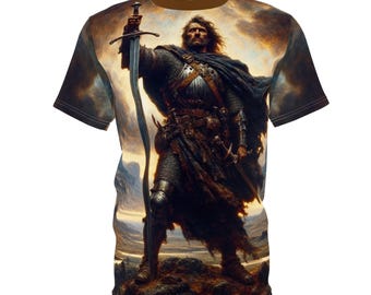 William Wallace Celtic History Unisex Tee, Scottish Legend Shirt, Braveheart Movie Fan Gift, Scotland Hero T-Shirt, Medieval Warrior Top