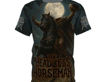 Camiseta Cavaleiro Sem Cabeça | Halloween Folclore Americano Acampamento de Terror