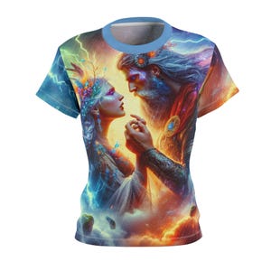 Perun and Perperuna Shirt, Slavic God and Goddess T-Shirt, Slavic Mythology, Romance Top, Women&#39;s Graphic Tee, Mythical Couple Clothing