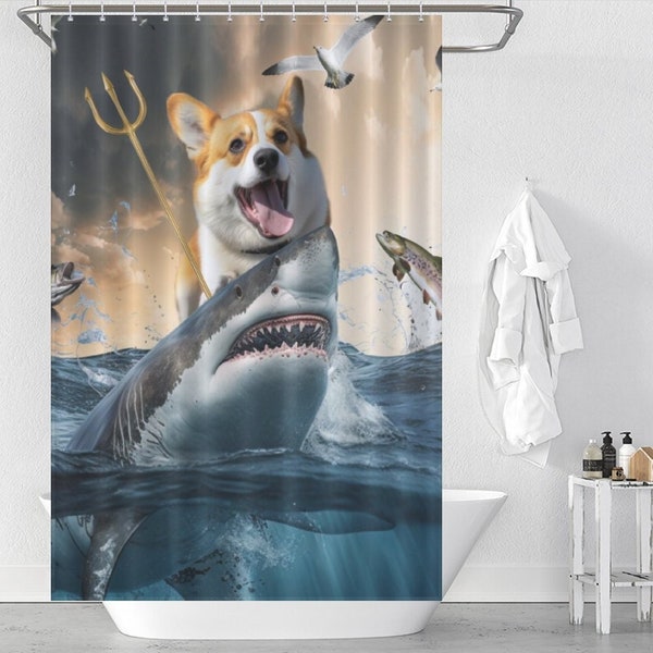 Corgi Funny Curtain - Etsy