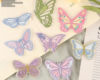 Butterfly Embroidered Patches,Colorful Applique DIY Patch,Self Adhesive Patch