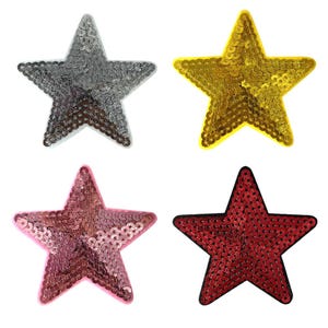 Sequin Star Patch,Glittering Bling Patch,Iron On Star Applique Patch