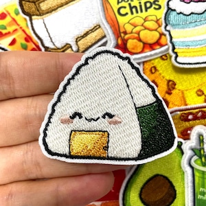 Patch de comida, patch de pizza, patch de cachorro-quente, patch de bolinho de arroz, patches bordados de sobremesa, patches de apliques de fast food para passar a ferro
