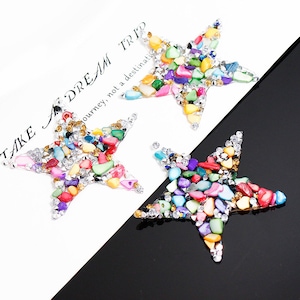 3,1 inch kleurrijke stenen ster strass patch, opstrijkbare patch sprankelende ster appliqué!