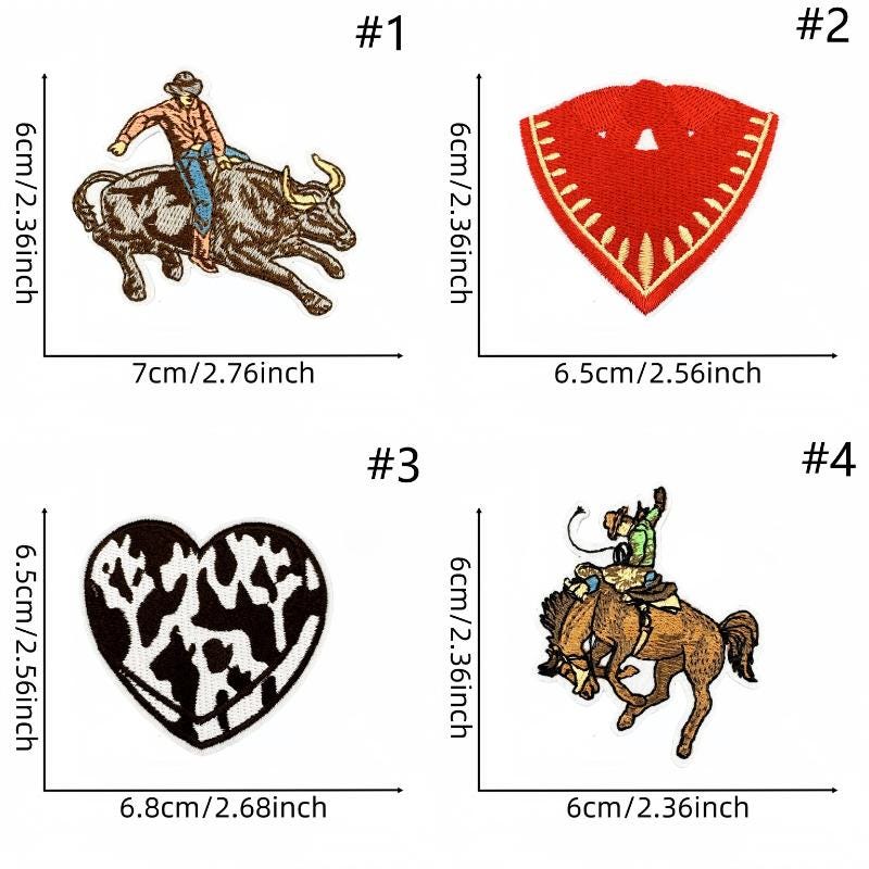 Cowboy Rider Patch,cowboy Hat Patch,cowboy Boot Patch,embroidered Patch ...