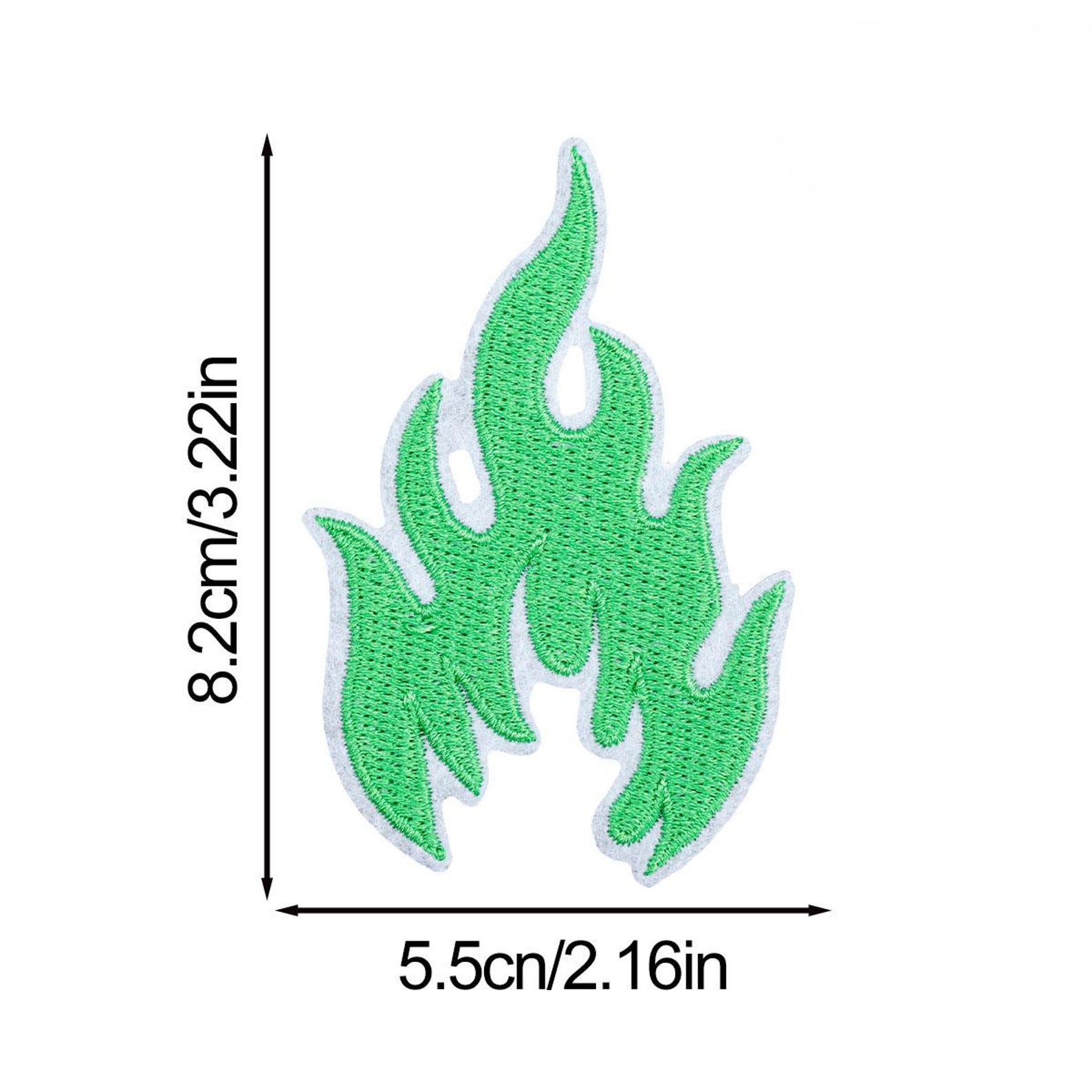 2pcs Flame Patches,flaming Embroidered Patch,color Fire Patch,hat Bar ...
