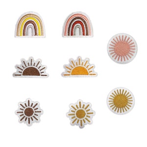Rainbow Embroidered Patch,Sun Patch,Cartoon Applique For Clothing Bags,Iron On Patches