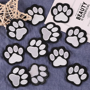 Cat Paw Embroidery Patch,Dog Paw Patch,Paw Print Iron On Patch